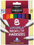Sargent art washable felt super tip  markers broad tip