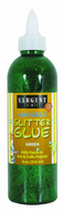 8oz glitter glue - green