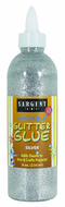 8oz glitter glue - silver