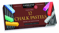 12ct assorted color artists chalk  pastels lift lid box