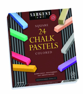 24ct assorted color artists chalk  pastels lift lid box