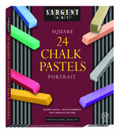 24ct portrait color artists chalk  pastels lift lid box