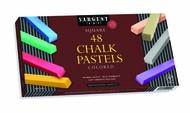 48ct assorted color artists chalk  pastels lift lid box