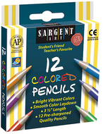 Sargent art half-sized colored  pencils 12 color set