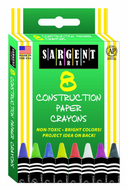 8ct construction paper crayon  standard size peggable box
