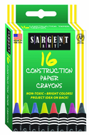 16ct construction paper crayon  standard size peggable box