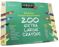 Sargent art best buy crayon  assortment jumbo size 200 crayons