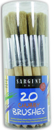 20ct jumbo brushes wooden handles  in canister
