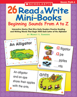 26 read & write mini-books &  beginning sounds from a to z