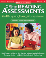 3 minute reading assessments word  recognition gr 1-4