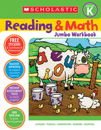 Reading & math jumbo workbook gr k