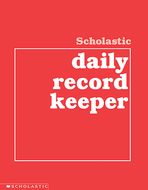 Scholastic daily record keeper  gr k-8