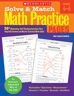 Solve & match gr 4-6 math practice  pages