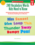240 vocabulary words kids need to  know gr 1
