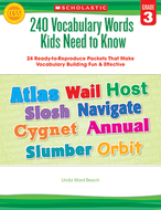 240 vocabulary words kids need to  know gr 3