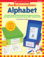 Shoe box learning centers alphabet
