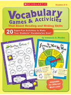 Vocabulary games & activities that  boost reading & writing gr 2-3