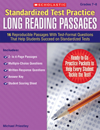 Standardized test practice long  reading passages gr 7-8