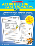 Activities for fast finishers math