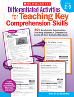 Differentiated activities teaching  key comprehension skills gr 2-3