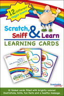 Scratch sniff & learn veggie scents  learning cards 12 cards