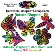 Nature scratchin shapes group pack
