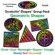 Geometric scratchin shapes group  pack