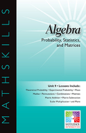 Probability statistics and matrices  11 lessons gr 6-12