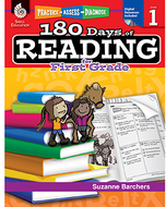 180 days of reading book for first  grade