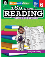 180 days of reading book for sixth  grade