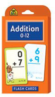 Addition 0-12 flash cards