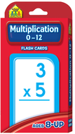 Multiplication 0-12 flash cards