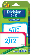 Division 0-12 flash cards