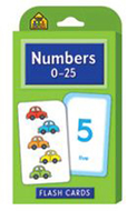 Numbers 0-25 flash cards