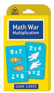 Math war multiplication game cards