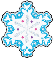 Shimmer snowflakes 24/pk sparkle  accents 5x5