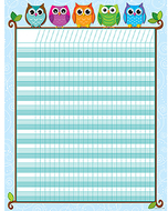 Colorful owls incentive chart
