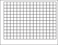 Wipe-off chart graphing grid 1-1/2  inch squares 22 x 28