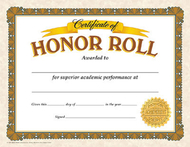 Certificate of honor roll 30/pk