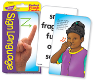 Pocket flash cards sign language  56-pk 3x5 two-sided cards