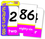 Numbers 0-100 pocket flash cards