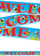 Welcome frogs 10ft horizontal  banner