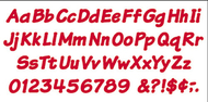 Ready letters 4 inch italic red