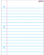 Notebook paper wipe off chart 17x22