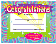 Certificate congratulations 30/pk  spirals 8-1/2 x 11