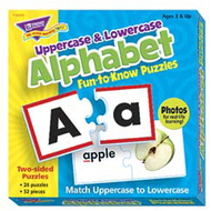 Fun to know puzzles uppercase &  lowercase alphabet