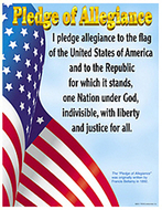 Chart pledge of allegiance gr k-3  17 x 22