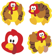 Supershapes stickers turkey time