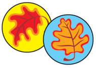 Fall leaves superspot shapes  stickers
