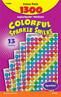 Superspots variety 1300/pk colorful  smiles sparkle